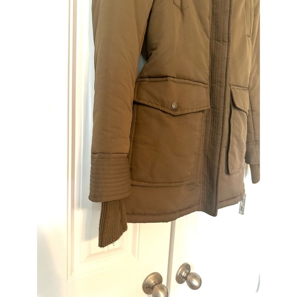 BCBGeneration Puffer jacket Sherpa lined hood cinch waist size XS - Picture 6 of 8